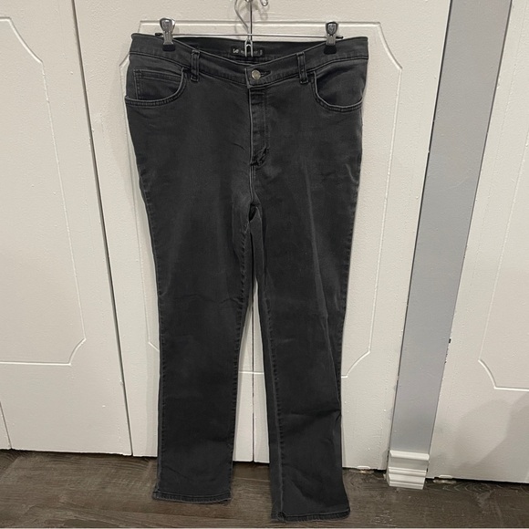 Lee Black Relaxed Fit Straight Leg Jeans - 10 Long - Picture 1 of 11